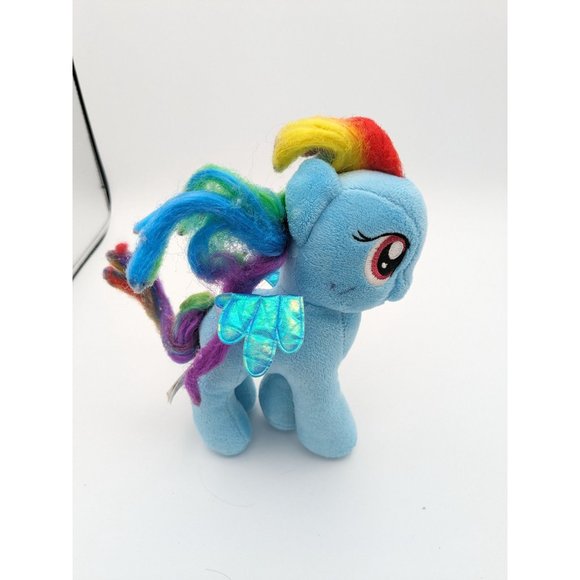 Ty Sparkle My Little Pony 2014 Blue 8" Plush Rainbow Dash - Picture 2 of 6